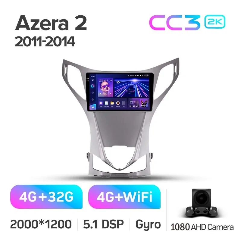 Штатная магнитола Teyes CC3 4+32 Gb Hyundai Azera 2 II 2011-2014 9