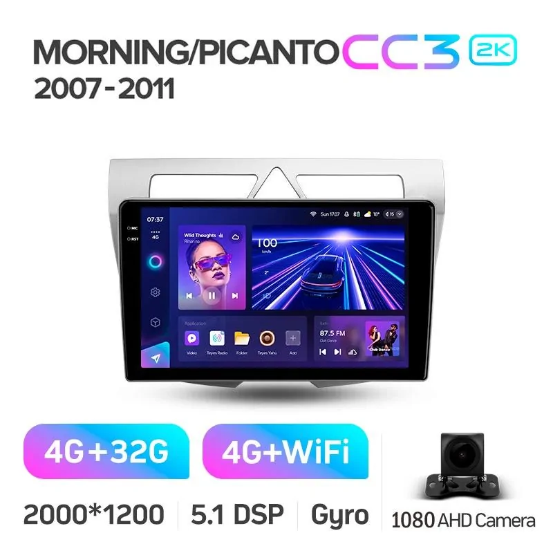Штатная магнитола Teyes CC3 4+32 Gb KIA Morning picanto 2007-2011 9