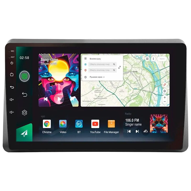 Штатна магнітола Sigma PRO 10464 Android 12 4+64 Gb 4G DSP Renault Master 2019-2022 10