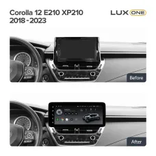 Штатная магнитола Teyes LUX ONE 4+32 Gb Toyota Corolla 12 E210 XP210 2018-2023 (A) 12.3