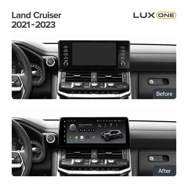 Штатная магнитола Teyes LUX ONE 4+32 Gb Toyota Land Cruiser J300 300 (F1) 2021-2023 (B) 12.3