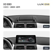 Штатная магнитола Teyes LUX ONE 6+128 Gb BMW X3 E83 CCC (Left hand drive) 2003-2011 12.3