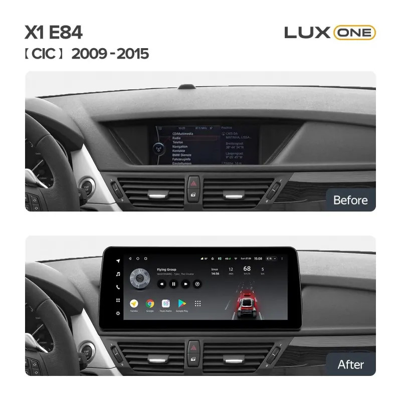 Штатная магнитола Teyes LUX ONE 6+128 Gb BMW X1 E84 CIC 2009-2015 12.3