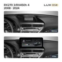 Штатная магнитола Teyes LUX ONE 4+32 Gb Lexus RX270 3 RX450h 3 AL10 2008-2015 RX450h 4 AL20 (C) 2015-2024 12.3