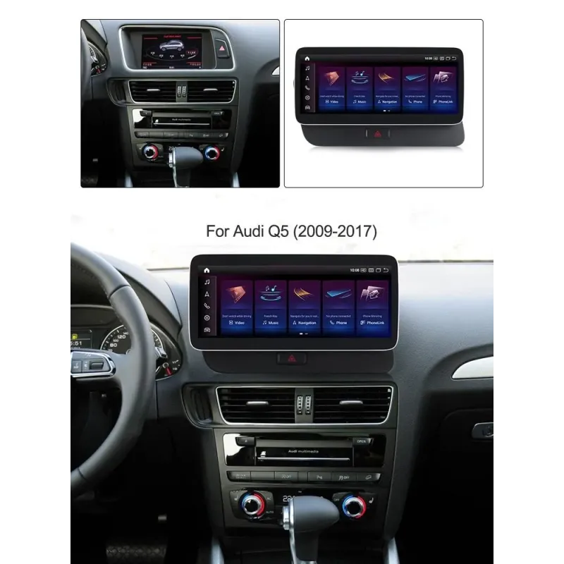 Штатная магнитола Ams Audi Q5 2009-2018 no GPS 4+64Gb 12.3