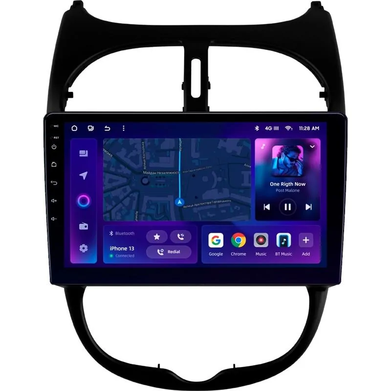 Штатная магнитола Ams MOSS M2 4+32 Gb Peugeot 206 1998-2012 9