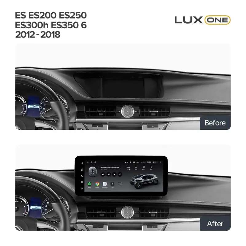Штатная магнитола Teyes LUX ONE 6+128 Gb Lexus ES ES200 ES250 ES300h ES350 XV60 VI 6 2012-2018 (A) 12.3
