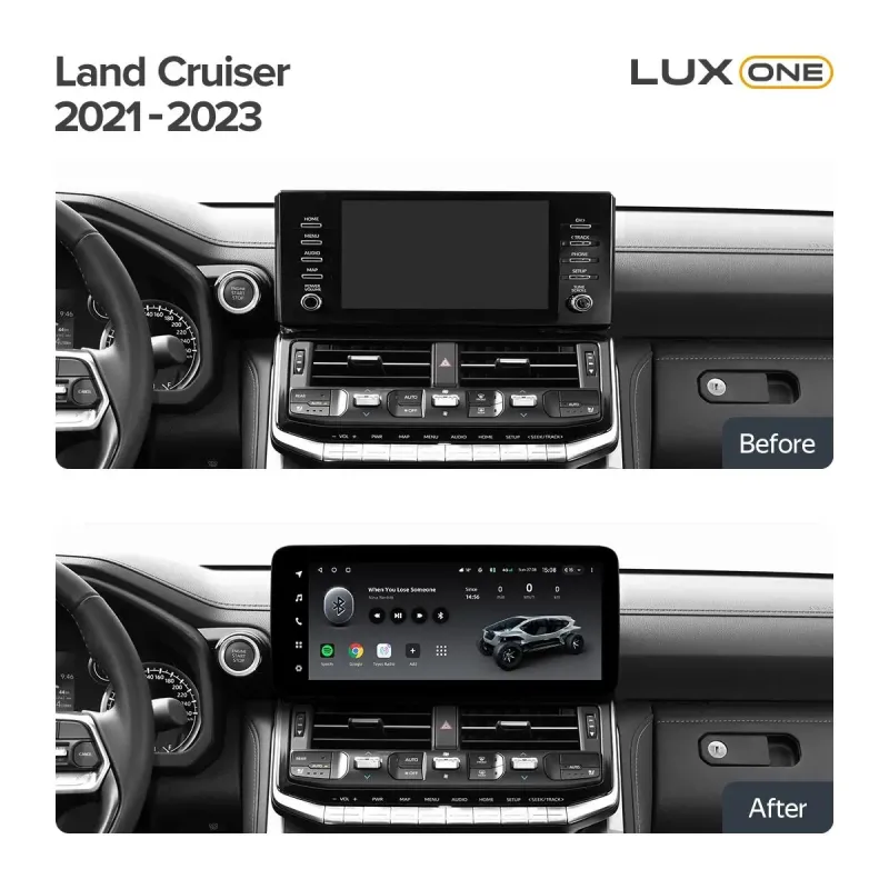 Штатная магнитола Teyes LUX ONE 6+128 Gb Toyota Land Cruiser J300 300 (F1) 2021-2023 (A) 12.3