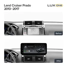 Штатная магнитола Teyes LUX ONE 6+128 Gb Toyota Land Cruiser Prado 150 (F2) 2013-2017 12.3