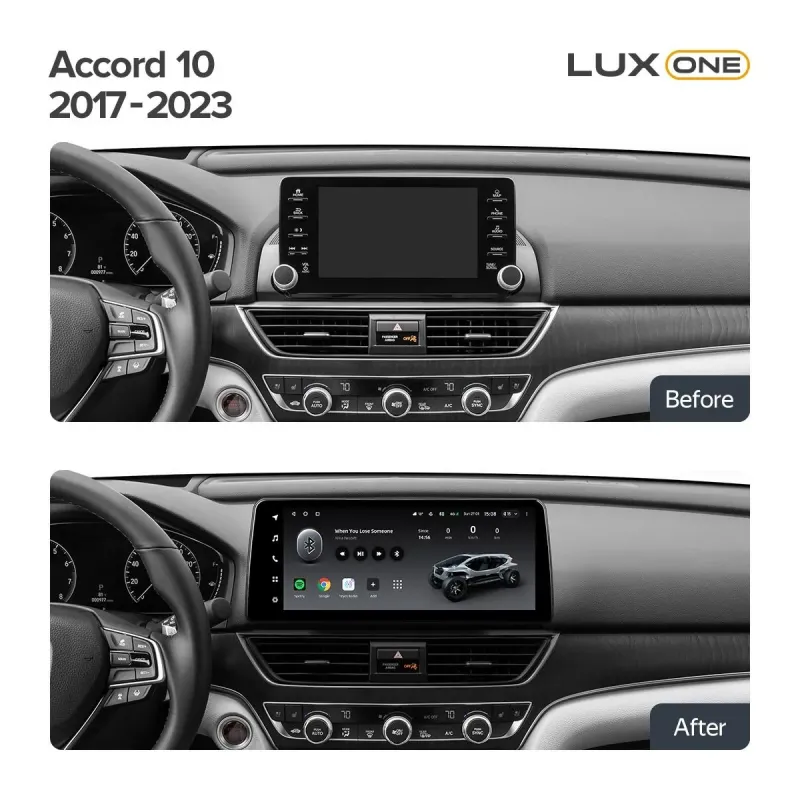 Штатная магнитола с круговым обзором Teyes CC3 6+128 Gb 360 Honda Accord 10 CV 2017-2023 (B) 12.3