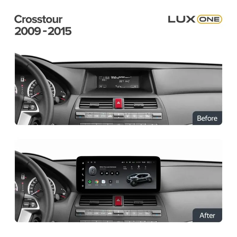 Штатная магнитола с круговым обзором Teyes CC3 6+128 Gb 360 Honda Crosstour 1 TF 2009-2015 12.3