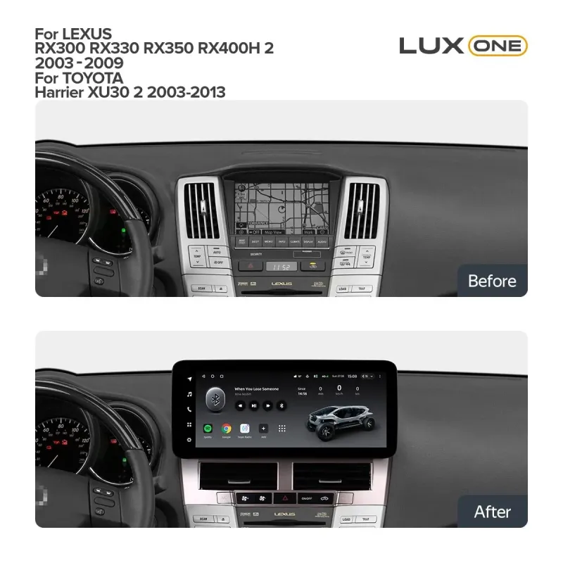 Штатная магнитола с круговым обзором Teyes CC3 6+128 Gb 360 Lexus RX300 RX330 RX350 RX400H II 2 2003-2009 Toyota Harrier XU30 2…