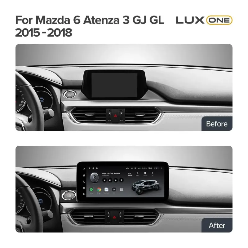 Штатная магнитола с круговым обзором Teyes CC3 6+128 Gb 360 Mazda 6 Atenza 3 GJ GL 2015-2018 (A) 12.3