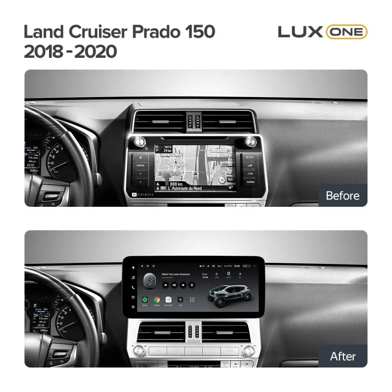 Штатная магнитола с круговым обзором Teyes CC3 6+128 Gb 360 Toyota Land Cruiser Prado 150 2018-2020 12.3