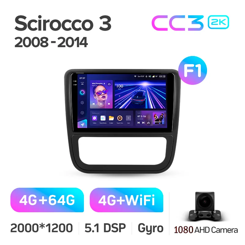 Штатна магнітола Teyes CC3 4+64 Gb Volkswagen Scirocco 3 III Mk3 2008-2014 (F1) 9