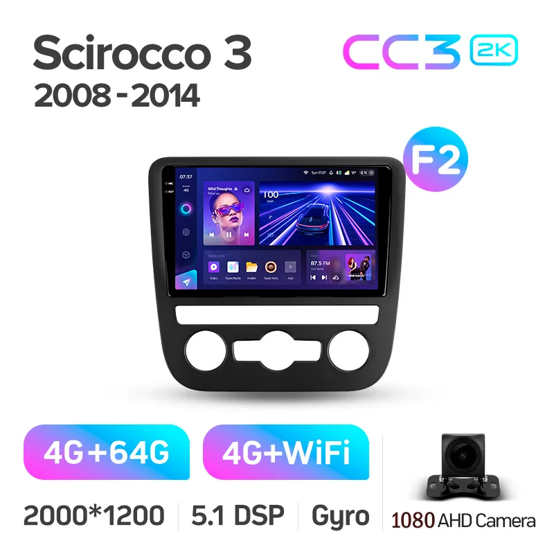 Штатна магнітола Teyes CC3 4+64 Gb Volkswagen Scirocco 3 III Mk3 2008-2014 (F2) 9
