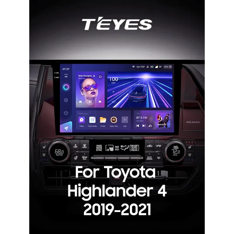 Штатна магнітола Teyes CC3 4+64 Gb Toyota Highlander 4 XU70 2019-2021 9