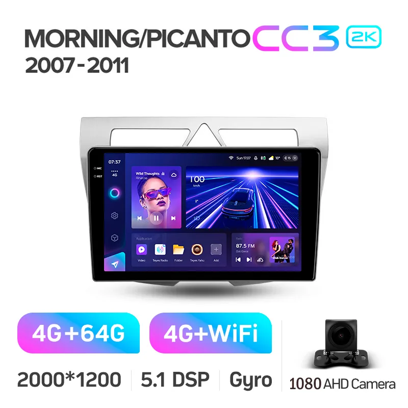 Штатна магнітола Teyes CC3 4+64 Gb KIA Morning picanto 2007-2011 9