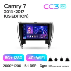 Штатна магнітола Teyes CC3 6+128 Gb з коловим оглядом 360 Toyota Camry 7 XV 50 55 North America 2014-2017 (A) 10