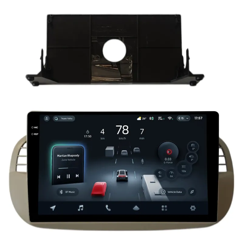 Штатная магнитола Teyes CC4 PRO 8+128 Gb Fiat 500 2007-2015 Beige 9