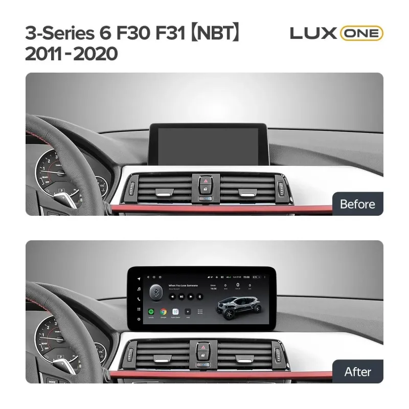 Штатная магнитола Teyes LUX ONE 6+128 Gb BMW 3-Series 6 F30 F31 (NBT) 2011-2020 12.3