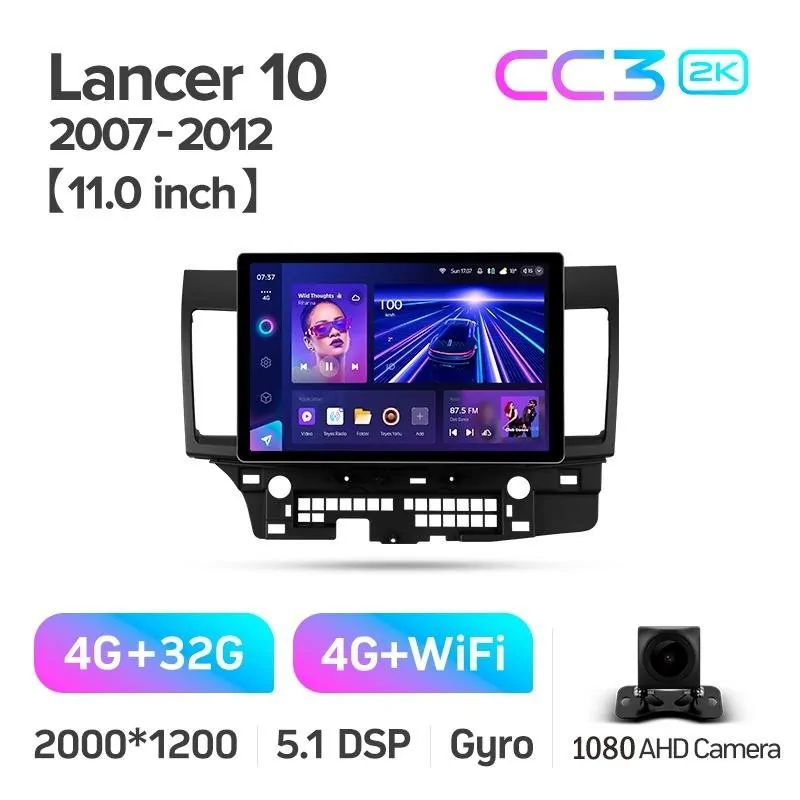 Штатная магнитола Teyes CC3 4+32 Gb Mitsubishi Lancer 10 CY 2007-2012 (A) 11