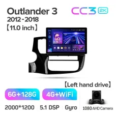 Штатная магнитола Teyes CC3 6+128 Gb Mitsubishi Outlander 3 GF0W GG0W 2012-2018 (B) 11