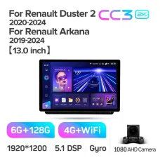 Штатная магнитола Teyes CC3 6+128 Gb Renault Duster HM 2 2020-2023 (F1) 13