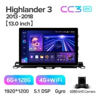 Штатная магнитола Teyes CC3 6+128 Gb Toyota Highlander 3 XU50 2013-2018 13