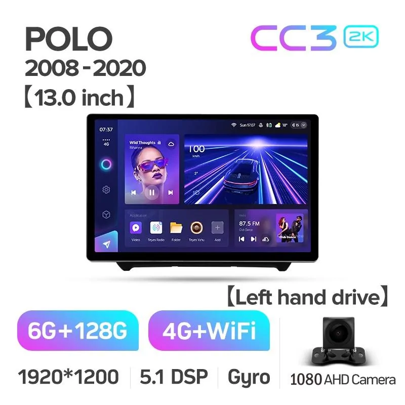 Штатная магнитола Teyes CC3 6+128 Gb Volkswagen POLO 5 (F1) 2008-2020 13