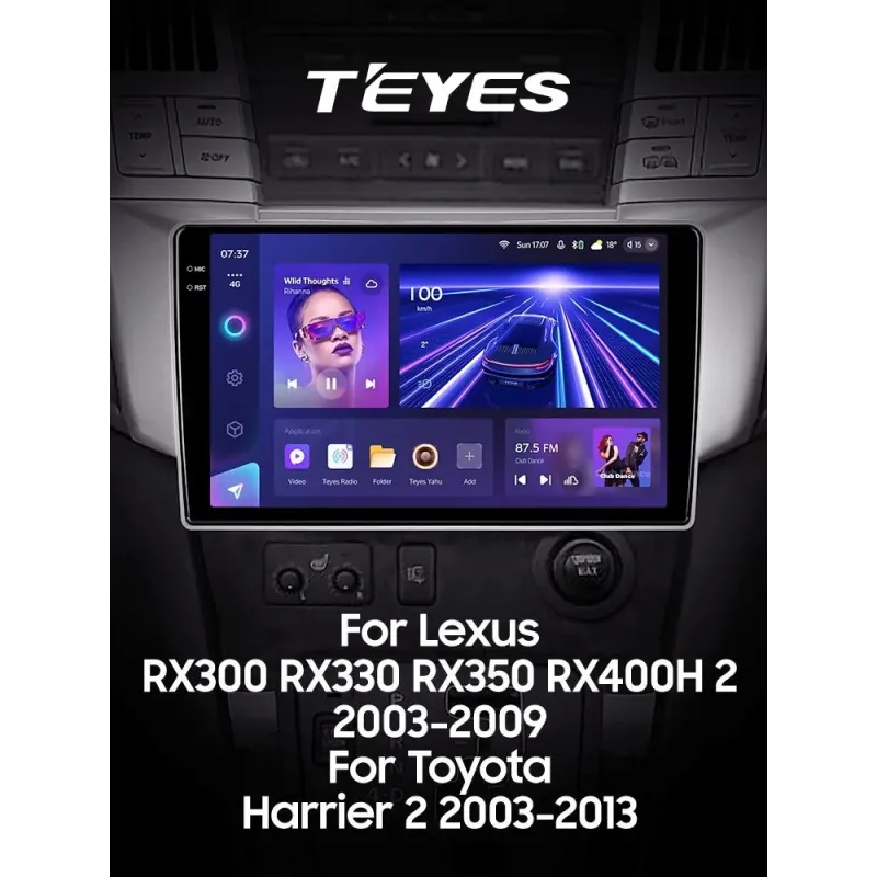 Штатная магнитола Teyes CC3 6+128 Gb Lexus RX300 RX330 RX350 RX400H Toyota harrier 2003-2009 9