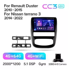 Штатная магнитола Teyes CC3 4+64 Gb Renault Duster 1 2010-2015 For Nissan terrano 3 2014-2022 9