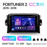 Штатная магнитола Teyes CC3 6+128 Gb с круговым обзором 360 Toyota Fortuner 2 2015-2018 9
