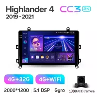 Штатная магнитола Teyes CC3 4+32 Gb Toyota Highlander 4 XU70 2019-2021 9