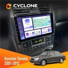 Штатна магнітола Hyundai Sonata (EF) 2001-2012 CYCLONE C9-011 4X64, DSP