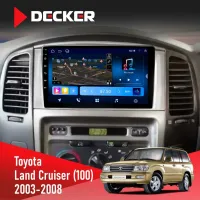 Штатна магнітола Toyota Land Cruiser (100) 2003-2008 DECKER D9-008 8X128 DSP 4G