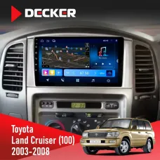 Штатна магнітола Toyota Land Cruiser (100) 2003-2008 DECKER D9-008 8X128 DSP 4G