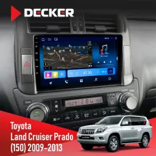 Штатна магнітола Toyota Land Cruiser Prado 150 2009-2013 DECKER D9-008 8X128 DSP 4G