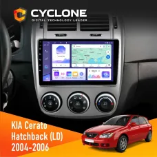 Штатна магнітола KIA Cerato 2004-2006 CYCLONE C9-011 4X64, DSP