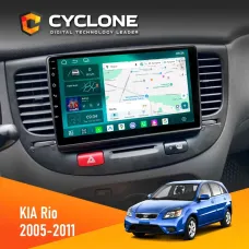 Штатна магнітола KIA Rio (JB) 2005-2011 Black CYCLONE C9-013 4X64 DSP 4G