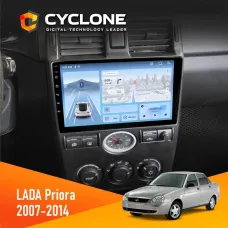 Штатна магнітола Lada Priora 2007-2014 CYCLONE C9-012 4X64 DSP 4G