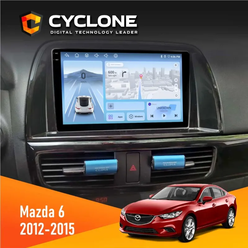 Штатна магнітола Mazda 6 2012-2015 CYCLONE C9-009 4X64, DSP, 4G, 2K