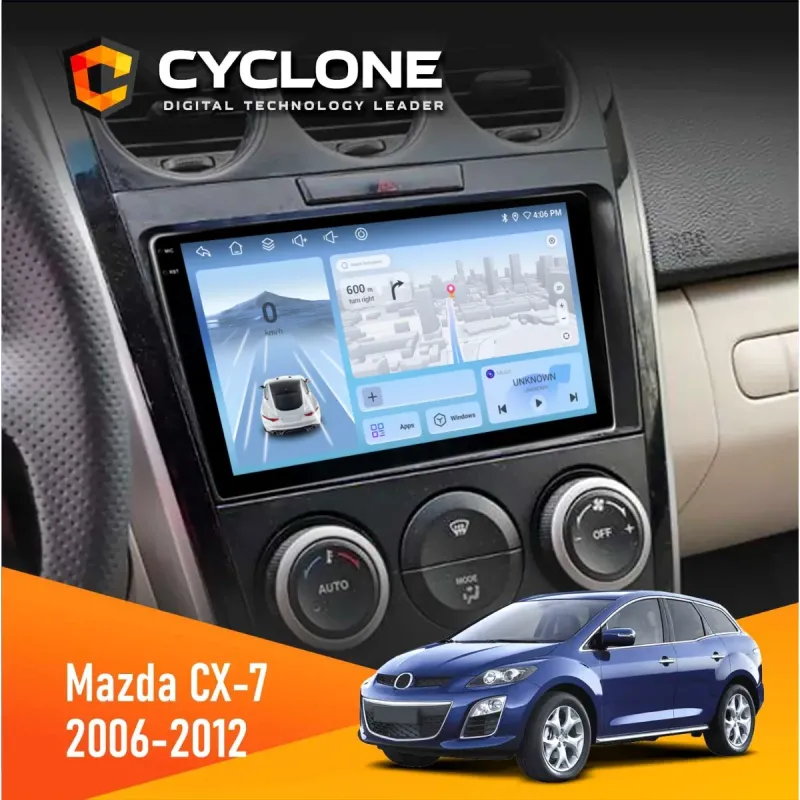 Штатна магнітола Mazda CX-7 2006-2012 CYCLONE C9-009 4X64, DSP, 4G, 2K