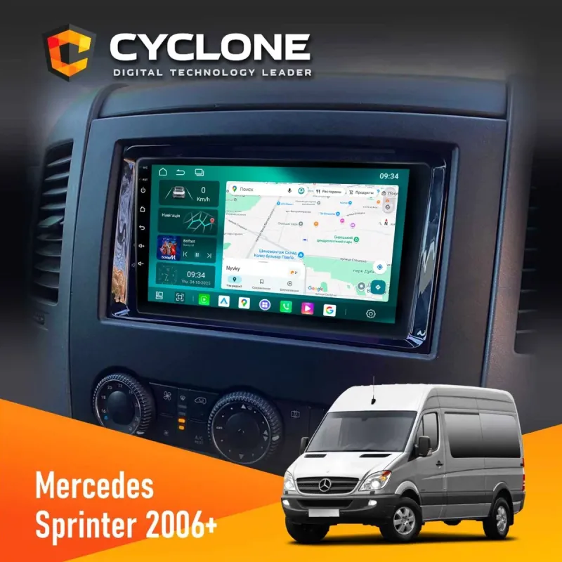 Штатна магнітола Mercedes-Benz Sprinter (W906) 2006+ DECKER D9-004 6X128, DSP 360, 2K