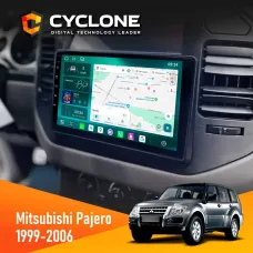 Штатна магнітола Mitsubishi Pajero 1999-2006 Wood CYCLONE C9-013 4X64 DSP 4G