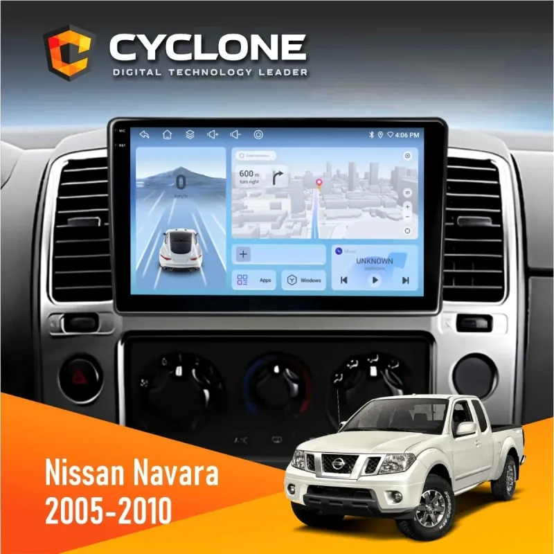 Штатна магнітола Nissan Navara (D40) Navara (D40), Pathfinder (R51) 2005-2010 CYCLONE C9-009 4X64, DSP, 4G, 2K