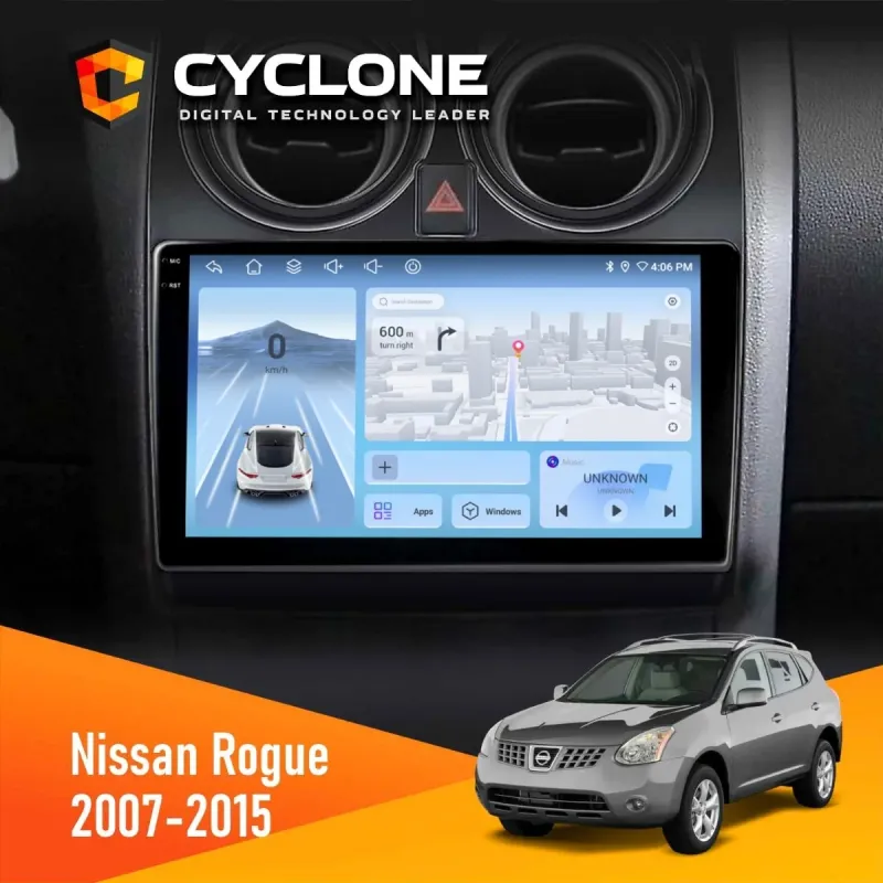 Штатна магнітола Nissan Rogue 2007-2015 CYCLONE C9-009 4X64, DSP, 4G, 2K