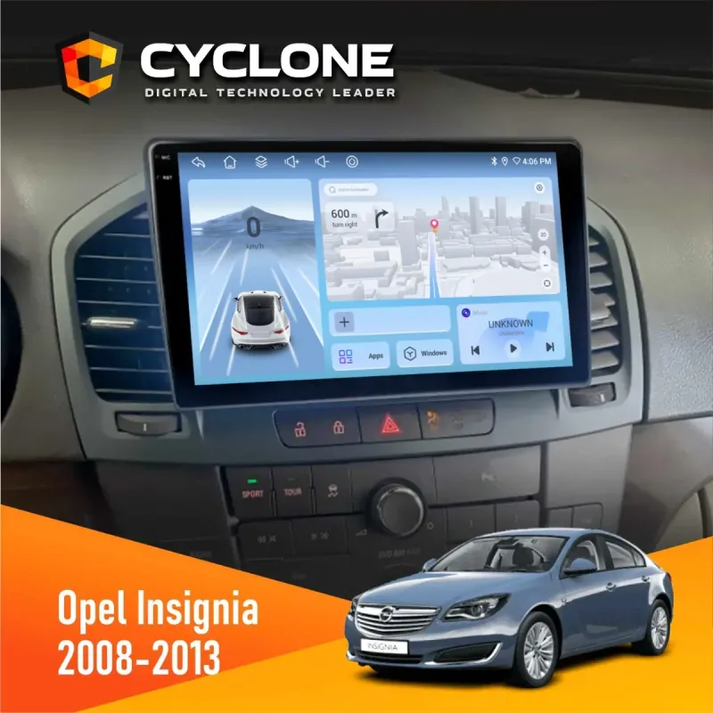 Штатна магнітола Opel Insignia 2008-2013 CYCLONE C9-009 4X64, DSP, 4G, 2K