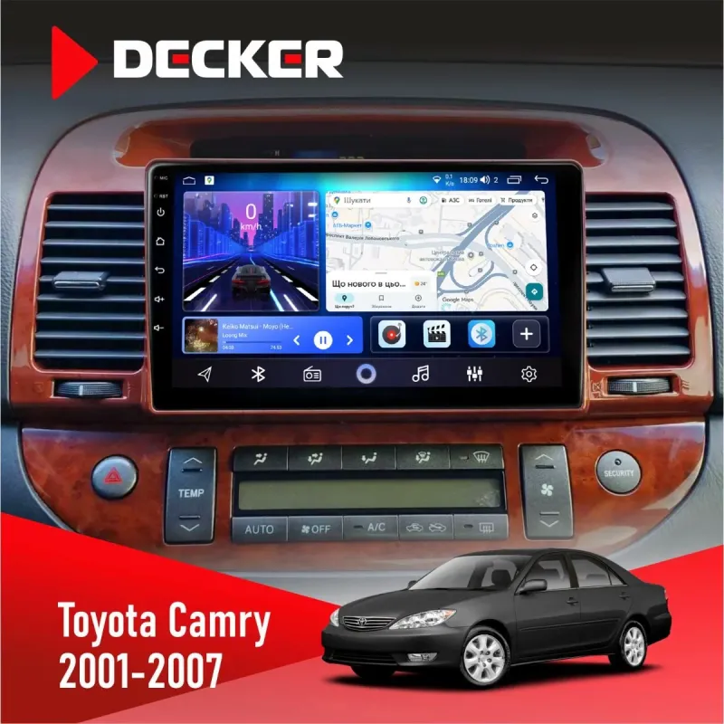 Штатна магнітола Toyota Camry 30 2001-2007 DECKER D9-001 4X64, DSP
