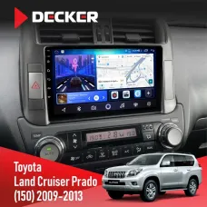 Штатна магнітола Toyota Land Cruiser Prado 150 2009-2013 DECKER D9-006 4X64, 4G